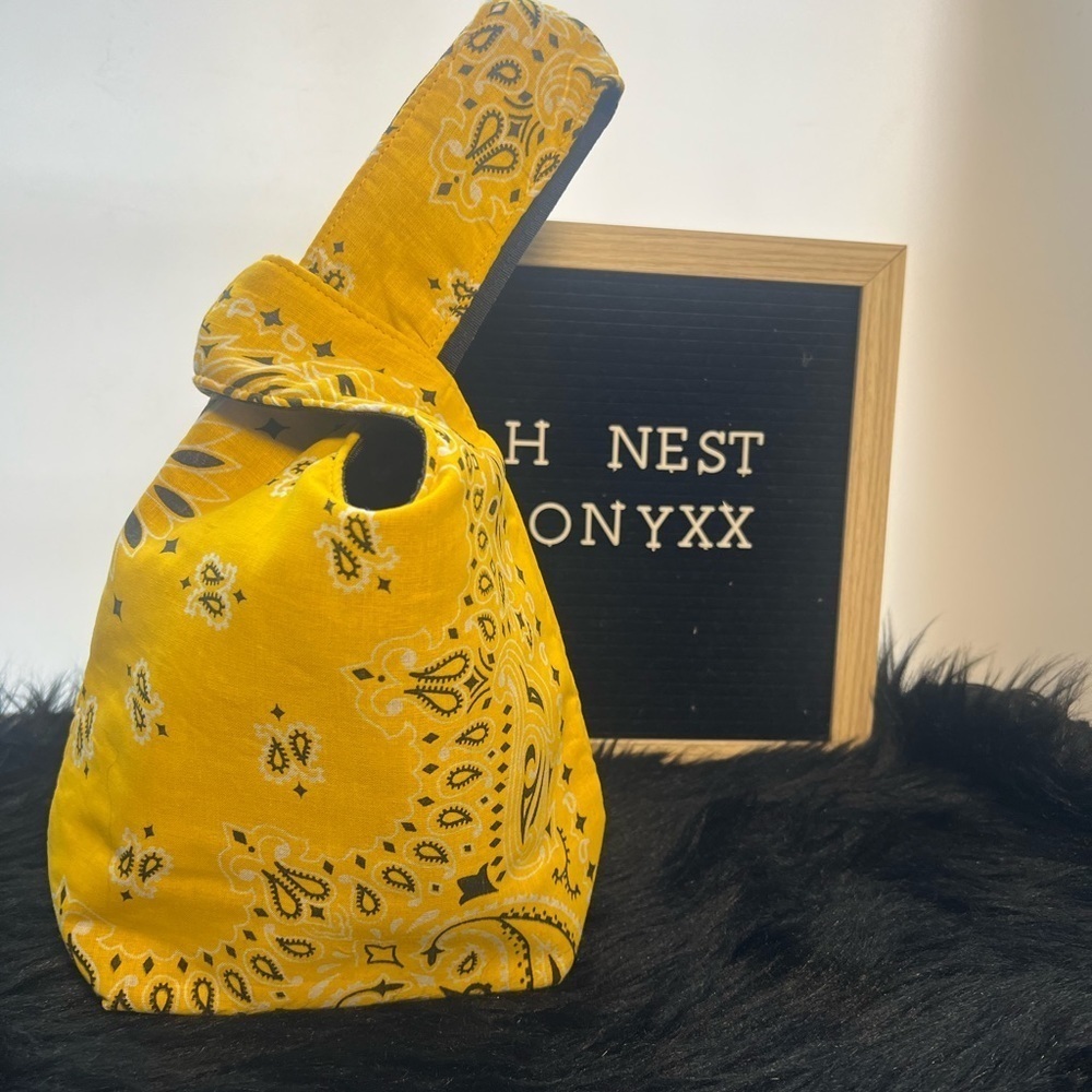 Yellow paisley Carlton Yaito Knot Bag